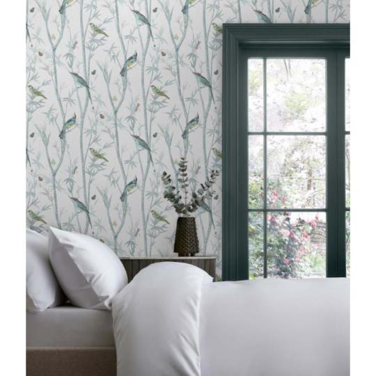 egzotikus madar pillango szitakoto bogar mintas szines tapeta bambusz noveny gyerekszoba nappali eloszoba haloszoba lepcsohaz cukraszda szalloda dekoracio.jpg